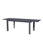 Table de jardin extensible cuba gris aluminium 160/240 x 90 x 75 cm