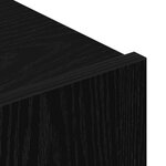 Ensemble de meuble TV 6 pièces bois noir d'ingénierie