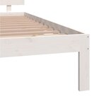 vidaXL Cadre de lit sans matelas blanc 135x190 cm
