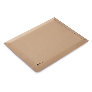 Pochette carton recyclé à fermeture adhésive - pochette brune ouverture petit côté  22 8x32 8 cm (lot de 100)