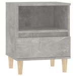 vidaXL Tables de chevet 2 Pièces Gris béton 40x35x50 cm