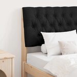 vidaXL Tête de lit capitonnée Noir 80 cm Pin massif