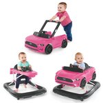 Bright starts trotteur bébé 3 en 1 ford mustang rose