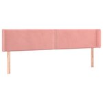 vidaXL Tête de lit avec oreilles Rose 183x16x78/88 cm Velours