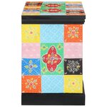 vidaXL Meuble TV Multicolore 80 x 35 x 50 cm Bois de manguier massif