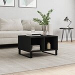 vidaXL Table basse Noir 60x50x36 5 cm Bois d'ingénierie