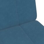 vidaXL Canapé-lit à 2 places avec repose-pied bleu velours