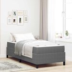 vidaXL Cadre de lit Gris clair 90 x 200 cm Tissu en velours côtelé