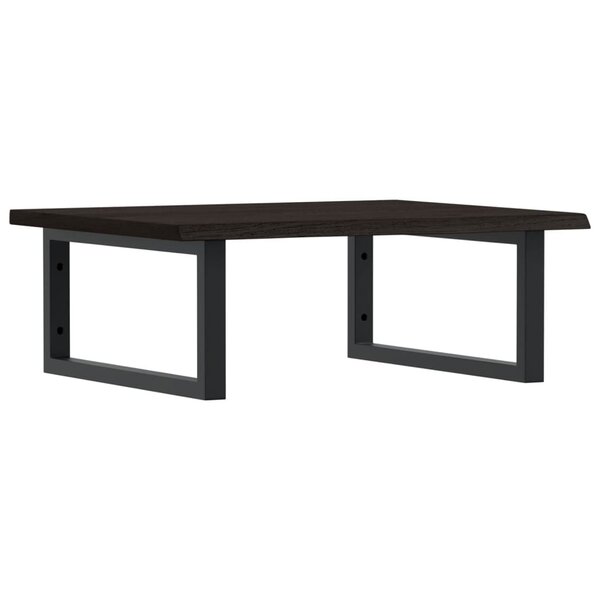 vidaXL Étagère de vasque murale acier et bois de chêne massif