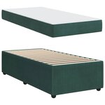 vidaXL Cadre de lit avec matelas Vert foncé 90 x 200 cm tissu