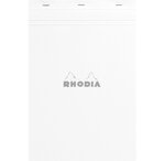 Bloc WHITE N°19 21x31 8cm 80F agrafées Q.5x5 Blanc RHODIA