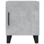 vidaXL Tables de chevet 2 Pièces gris béton 40x40x50 cm bois d’ingénierie