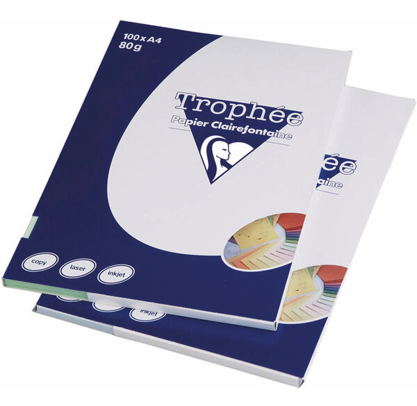 Ramette 100 Feuilles Papier 80g A4 210x297 mm vert TROPHÉE