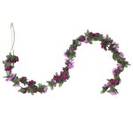 vidaXL Guirlandes de fleurs de Noël 6 Pièces violet clair 250 cm