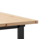 vidaXL Table à manger cadre en O 180x90x75 5 cm bois pin massif fonte