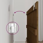 vidaXL Tête de lit murale Marron miel 95 5x3x60 cm Bois massif de pin