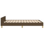 vidaXL Cadre de lit sans matelas marron foncé 120x200 cm tissu