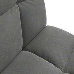 vidaXL Fauteuil de sol ajustable Gris foncé Velours