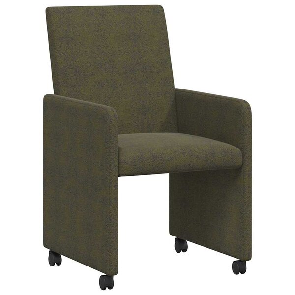 vidaXL Chaises de Salle à Manger avec Roues 2 pc Simili cuir suédé