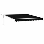 vidaXL Auvent rétractable Noir 350 x 250 cm Polyester