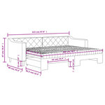 vidaXL Lit de jour avec gigogne et matelas gris clair 80x200 cm tissu