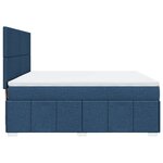 vidaXL Sommier à lattes de lit avec matelas Bleu 180x200 cm Tissu