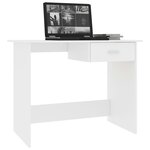vidaXL Bureau Blanc 100 x 50 x 76 cm Bois d'ingénierie