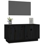 vidaXL Meuble TV Noir 80x35x40 5 cm Bois de pin massif