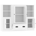 vidaXL Buffets 3 Pièces blanc bois d'ingénierie
