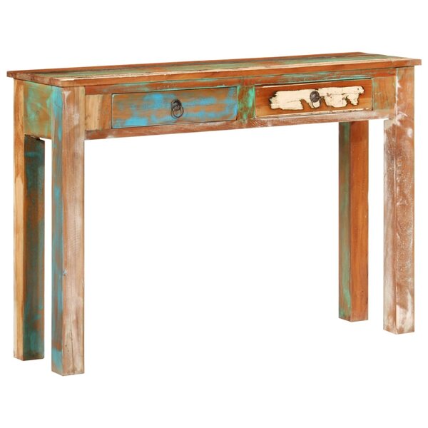 vidaXL Table console 110x30x75 cm bois massif de récupération