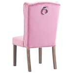 vidaXL Chaises à manger lot de 2 Rose Velours
