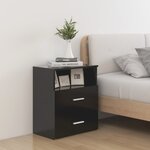 vidaXL Tables de chevet 2 Pièces Noir 50x32x60 cm