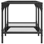 vidaXL Table basse avec dessus en verre transparent 78 5x40x40cm acier