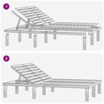 vidaXL Chaise longue double Bois de pin imprégné de vert