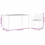 vidaXL Ensemble de salle à manger pour jardin 7 Pièces Marron