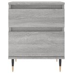 vidaXL Table de chevet sonoma gris 40x35x50 cm bois d’ingénierie