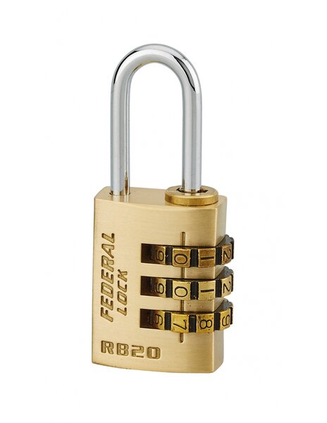 THIRARD - Cadenas à combinaison RB  laiton  3 chiffres  intérieur  anse acier  20mm