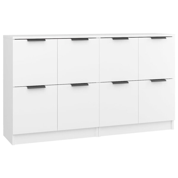vidaXL Buffets 2 Pièces blanc 60x30x70 cm Bois d'ingénierie