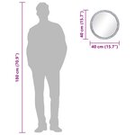 vidaXL Miroir mural 40 cm Verre trempé