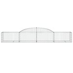 vidaXL Paniers à gabions arqués 12 Pièces 300x50x40/60 cm fer galvanisé