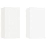 vidaXL Meubles TV 2 Pièces Blanc 30 5x30x60 cm Bois d’ingénierie