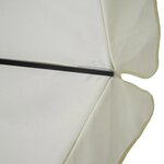 vidaXL Parasol de jardin avec base portable aluminium blanc