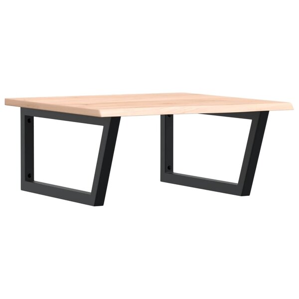 vidaXL Étagère de vasque murale acier et bois de chêne massif