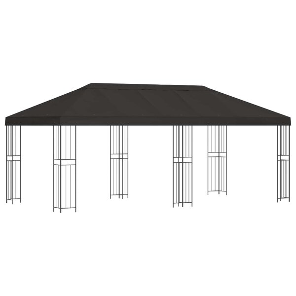 vidaXL Abri de jardin 6 x 3 m Anthracite Polyester et Acier 190 gsm