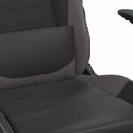 vidaXL Chaise de jeu de massage Noir et gris Similicuir