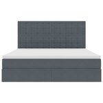 vidaXL Lit avec rangement et matelas Gris foncé 180 x 200 cm Velours