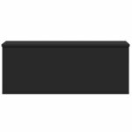 vidaXL Boîte de rangement noir 90x35x35 cm bois d'ingénierie