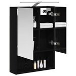 vidaXL Armoire Miroir de Salle de Bain Chêne noir 50 x 14 5 x 70 cm