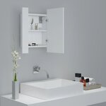 vidaXL Armoire salle de bain à miroir LED Blanc 40x12x45 cm Acrylique