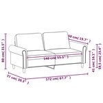 vidaXL Canapé à 2 places Cappuccino 140 cm Similicuir